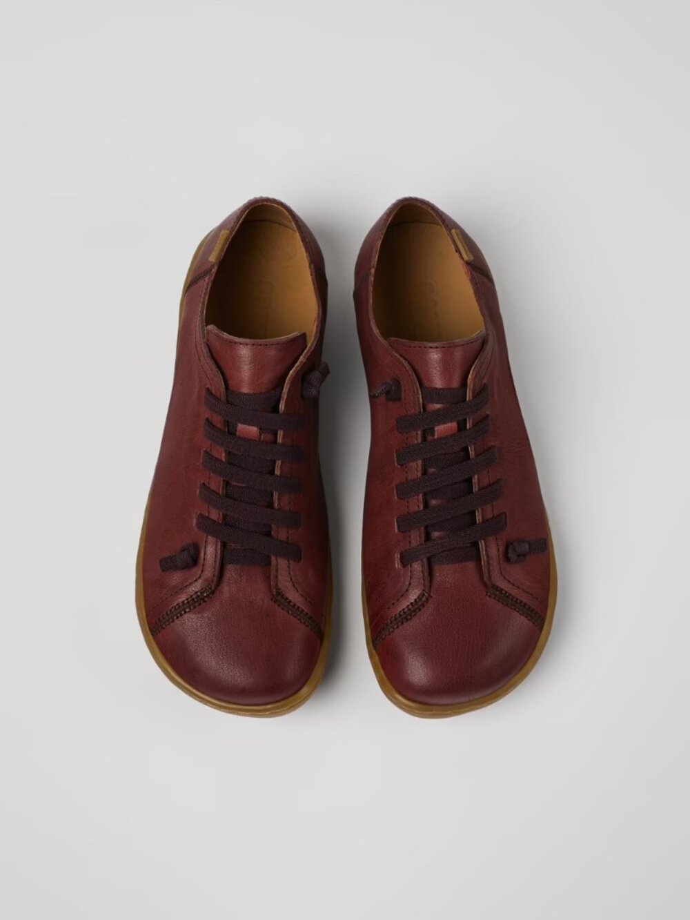 Camper Peu leather shoes size 40 in dark burgundy